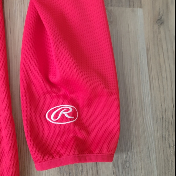 Rawlings Vintage L A long sleeve jersey sweatshirt mens medium 100 % Polyester - Picture 4 of 6